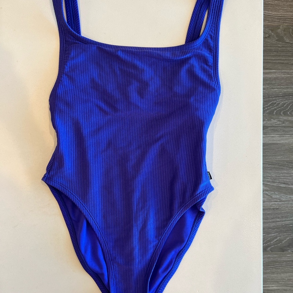Reebok ribbed one piece swimsuit